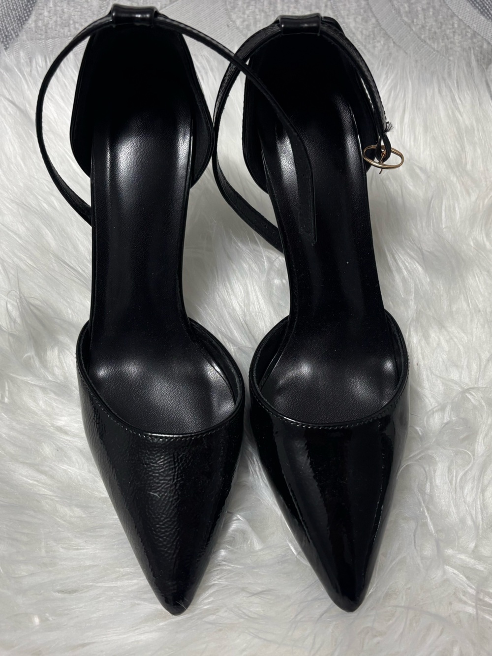 H&M Black Pointed Toe Slingback Heels